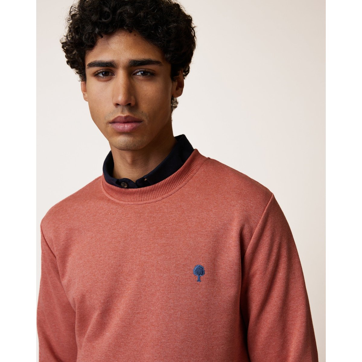 Sweat en molleton rouge brique, FAGUO