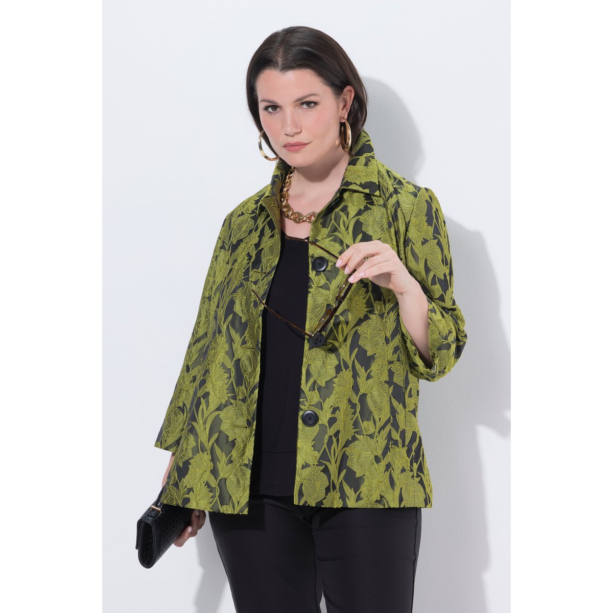 Veste Jacquard sorbet au citron vert, ULLA POPKEN