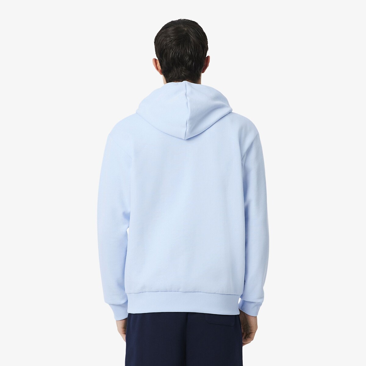 Sweatshirt mit Reissverschluss und Kapuze aus Molton hellblau, LACOSTE
