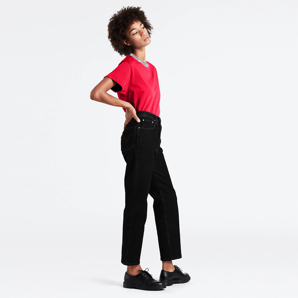 Jeans Ribcage Straight Ankle black sprout, LEVI'S