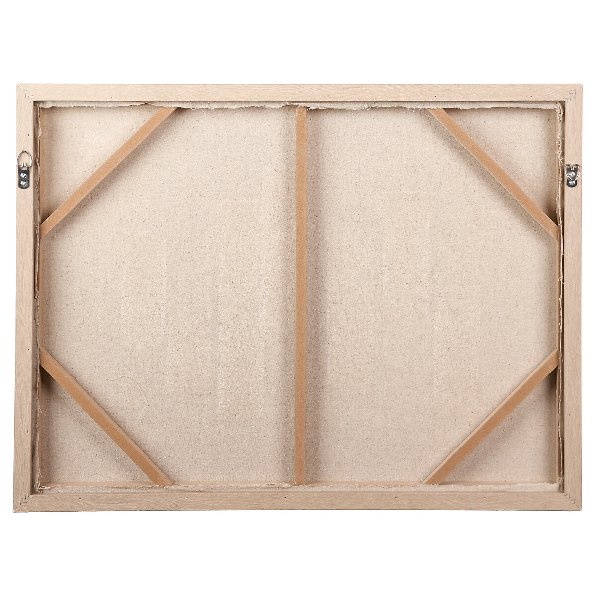 80 x 60cm White & Natural Textured Canvas with Natural Frame white/natural, ÉDITÉ