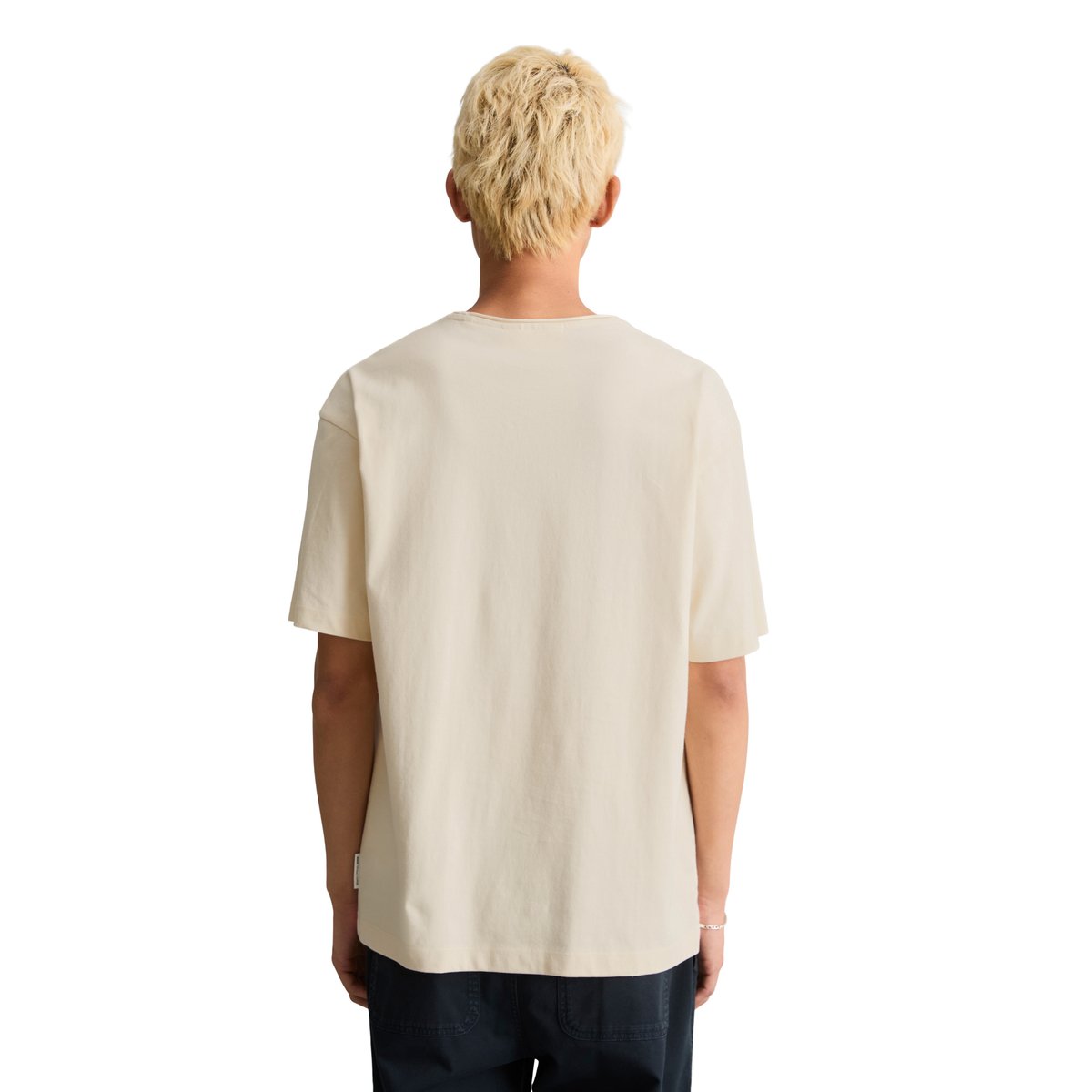 T-shirt ample avec un ourlet roulé à l'encolure blanc, MARC O’POLO DENIM