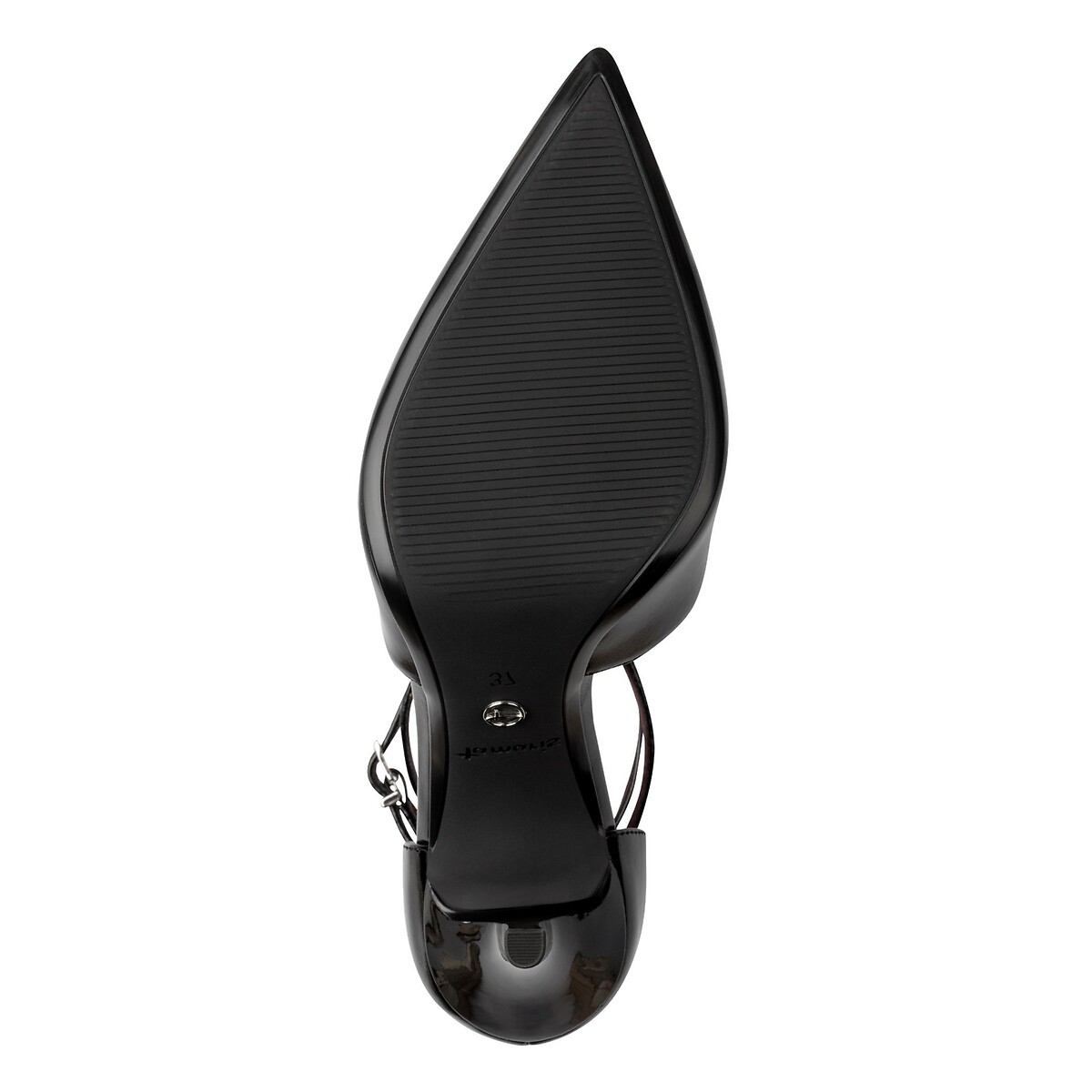 Escarpins pointus salomé, talon aiguille noir, TAMARIS