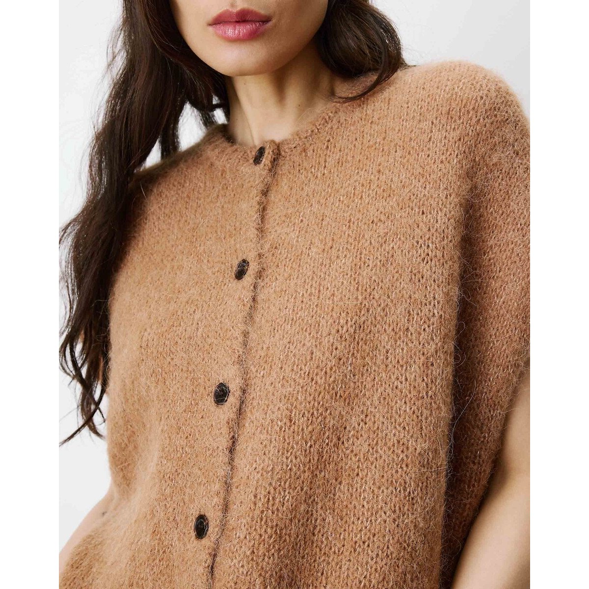 Cardigan sans manches, ADDISON camel, GRACE & MILA