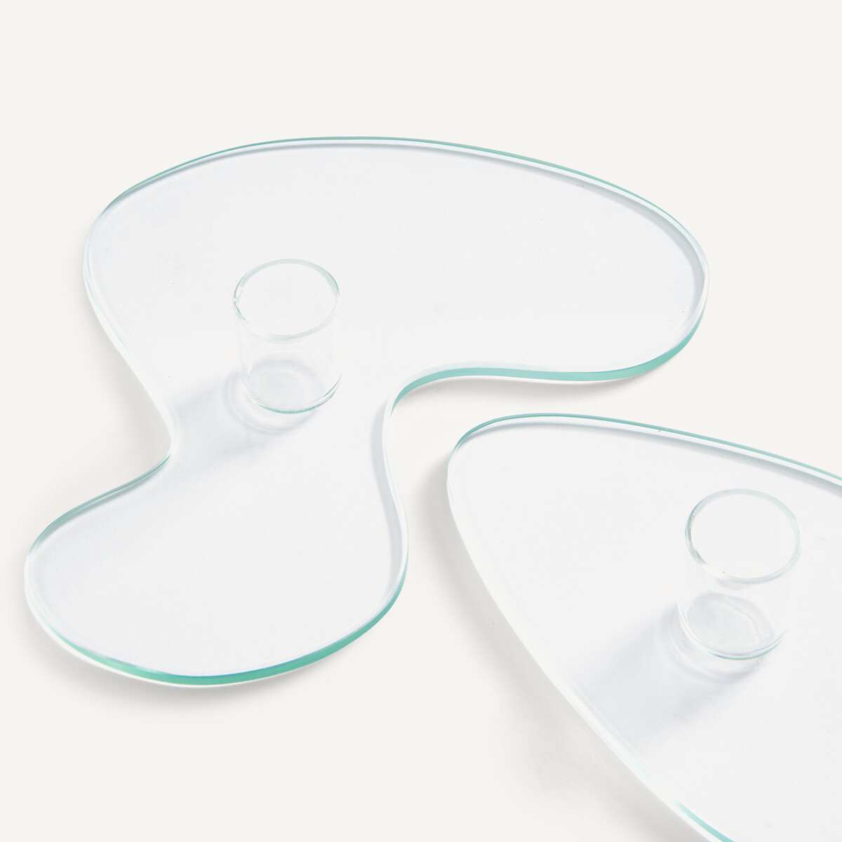 Lot de 2 bougeoirs en verre, ALESSIO transparent, AM.PM