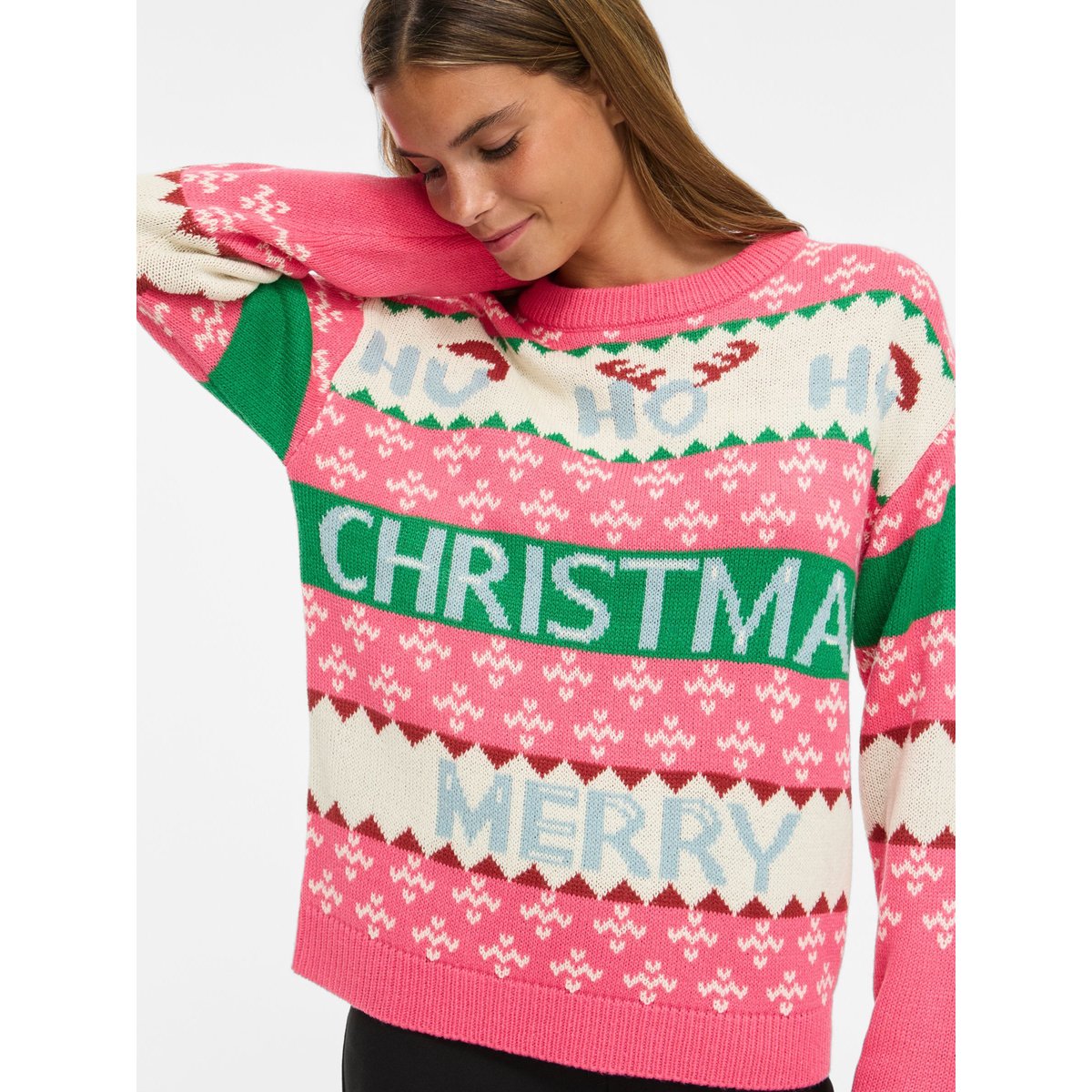 Pull De Noël paradise pink1, VILA