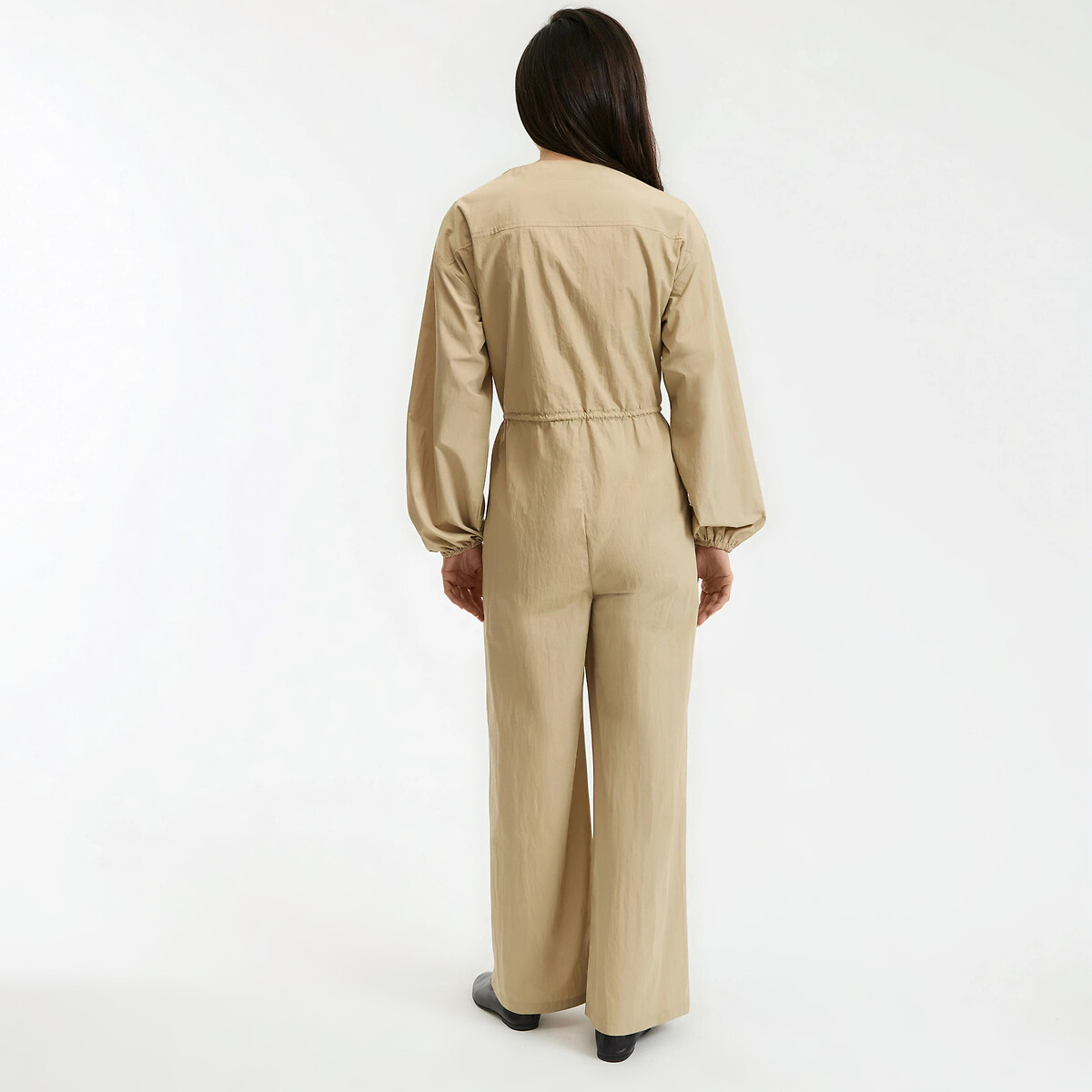 Combinaison pantalon large à manches longues beige, LA REDOUTE COLLECTIONS