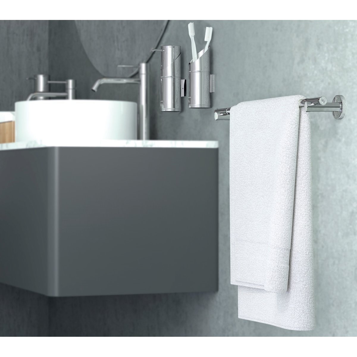 Porte Serviette mural  EDA noir mat, COSMIC