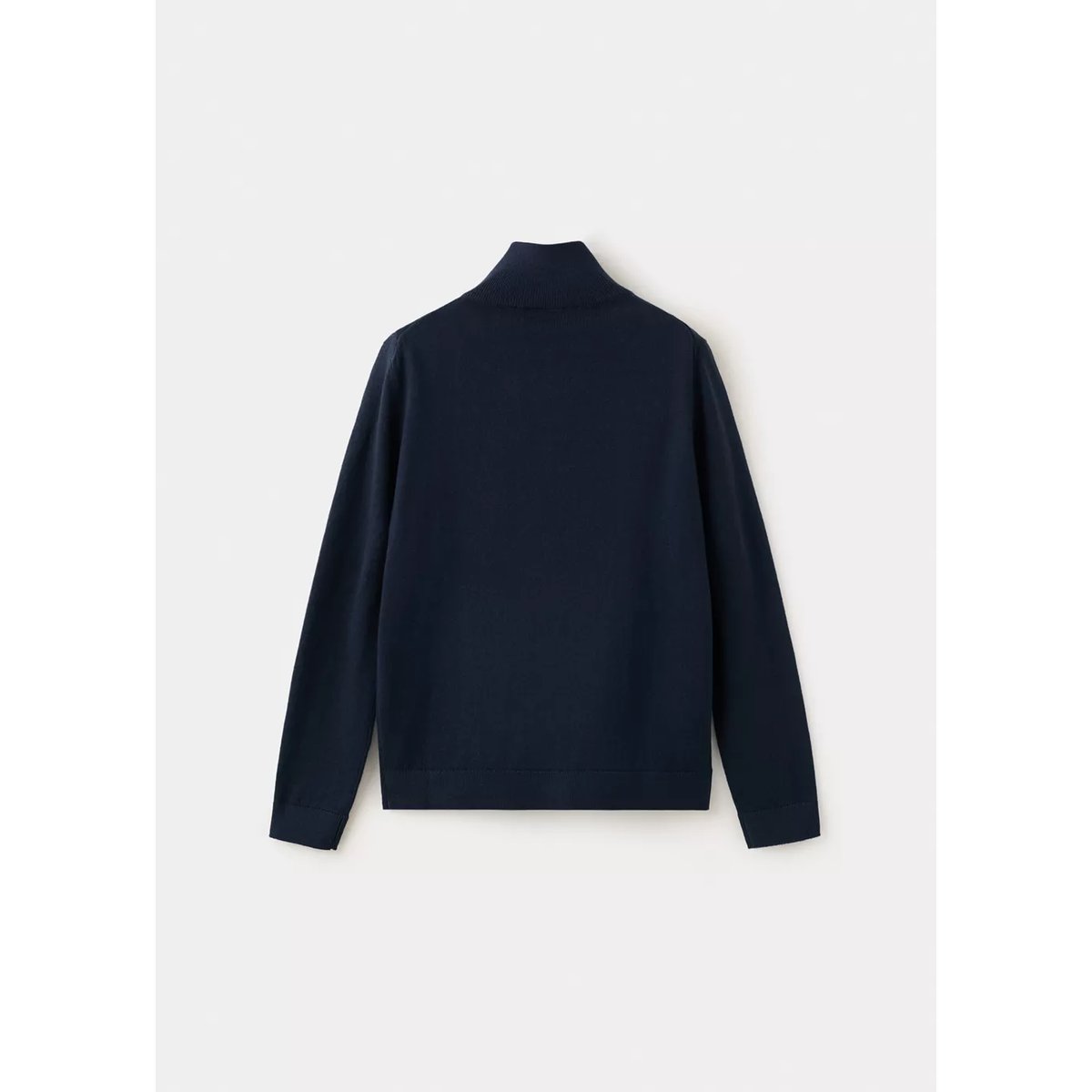 Pull-over maille col montant bleu marine, MANGO KIDS