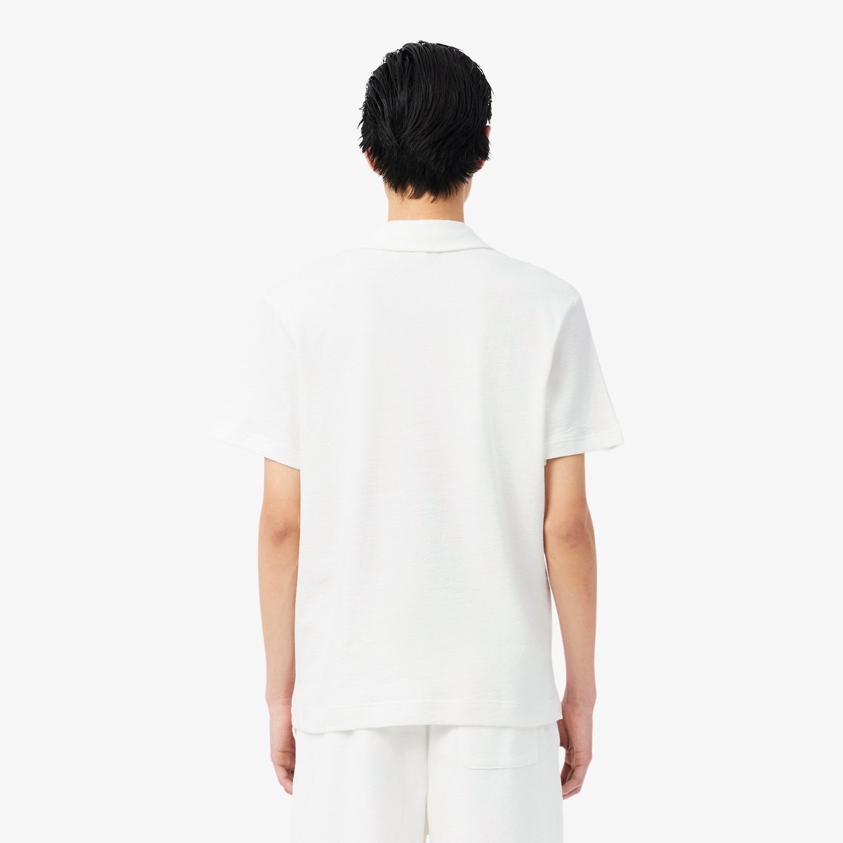 Polo Texturé classic fit blanc-70v, LACOSTE