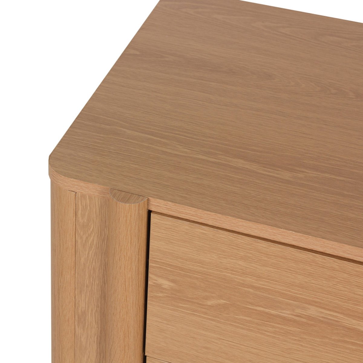 Table de chevet 2 tiroirs en bois- OLI bois clair, DRAWER
