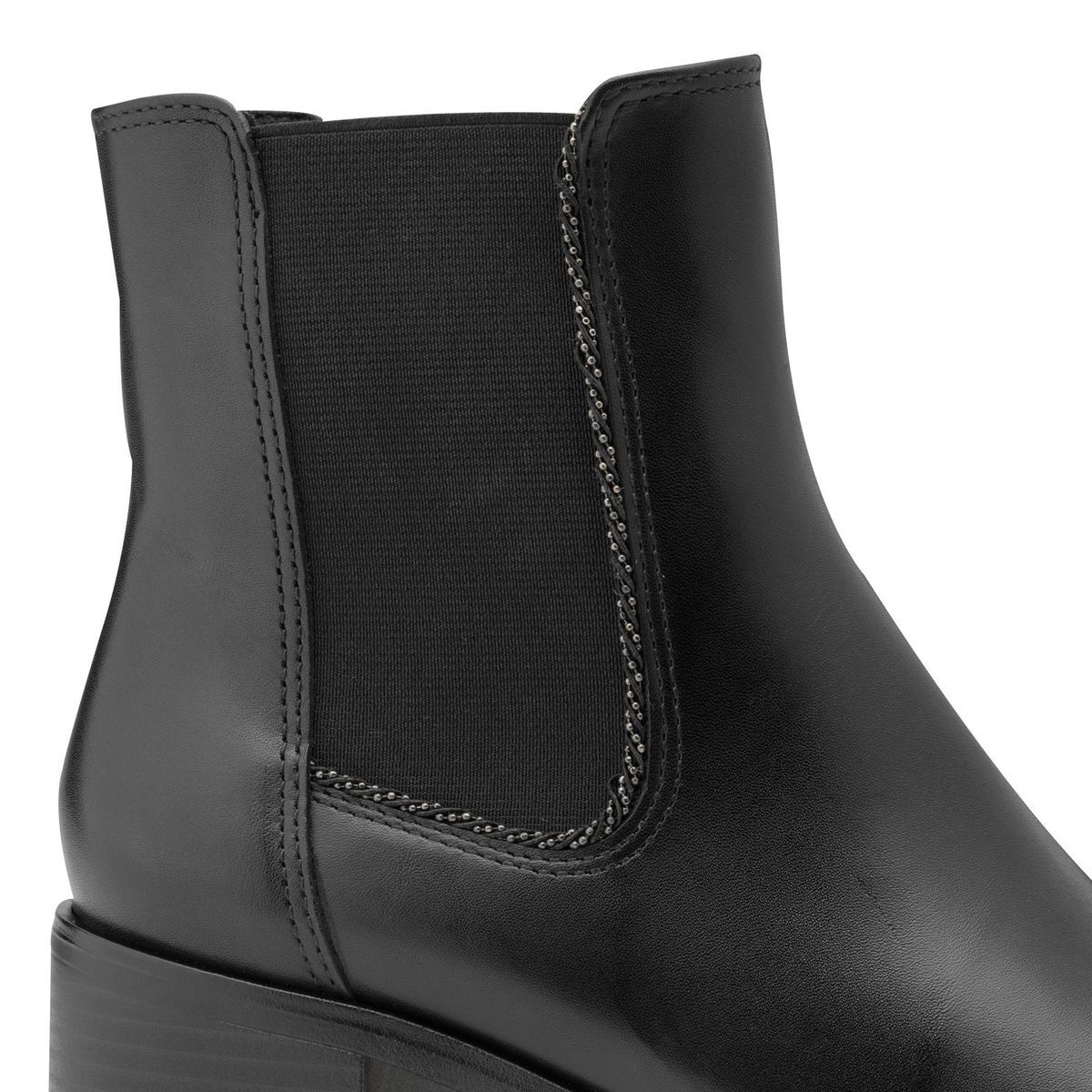 Bottine Chelsea en cuir noir nappa, MARCO TOZZI