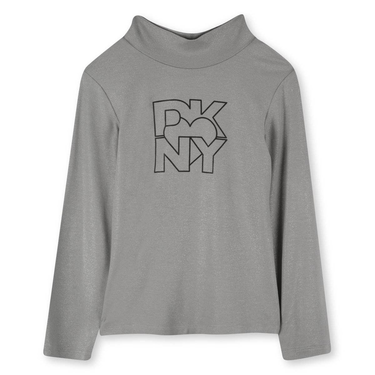 T-shirt a collo alto silver, DKNY