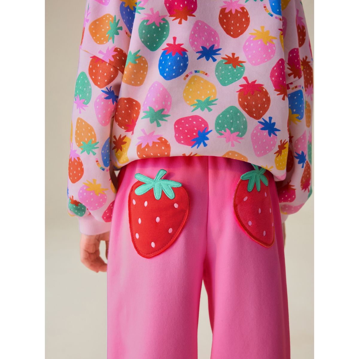 Ensemble pull et jogging, 2 pièces fraise arc-en-ciel, NEXT