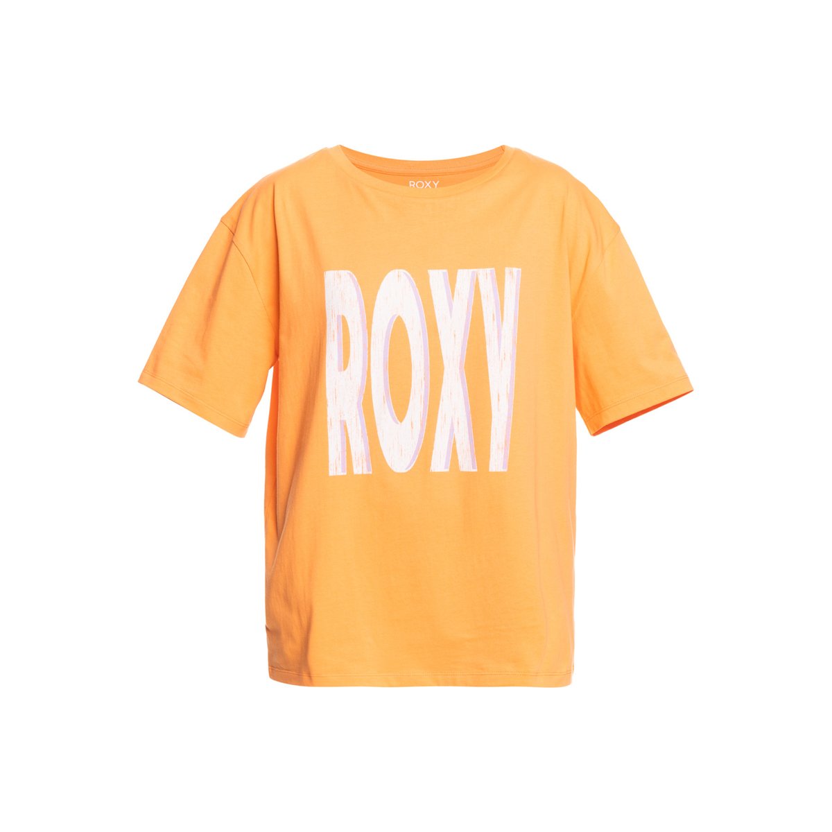 T-Shirt, manches courtes, col rond, Rayures, marinière. orange mock orange, ROXY