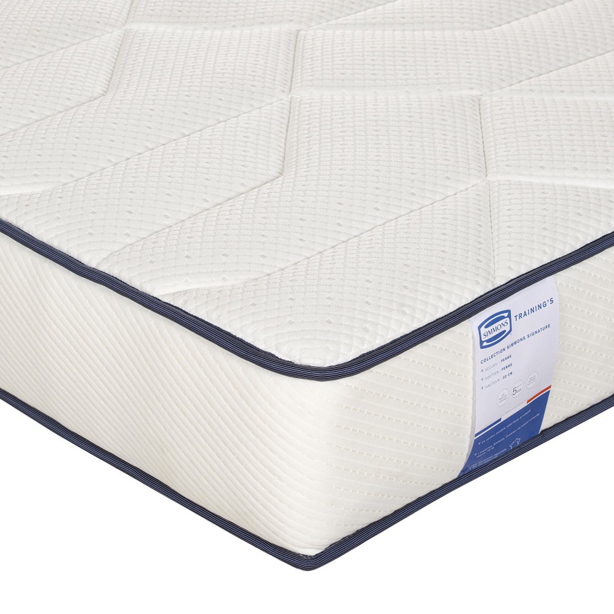 Matelas 100% ressorts, accueil ferme- TRAINING-S couleur unique, SIMMONS