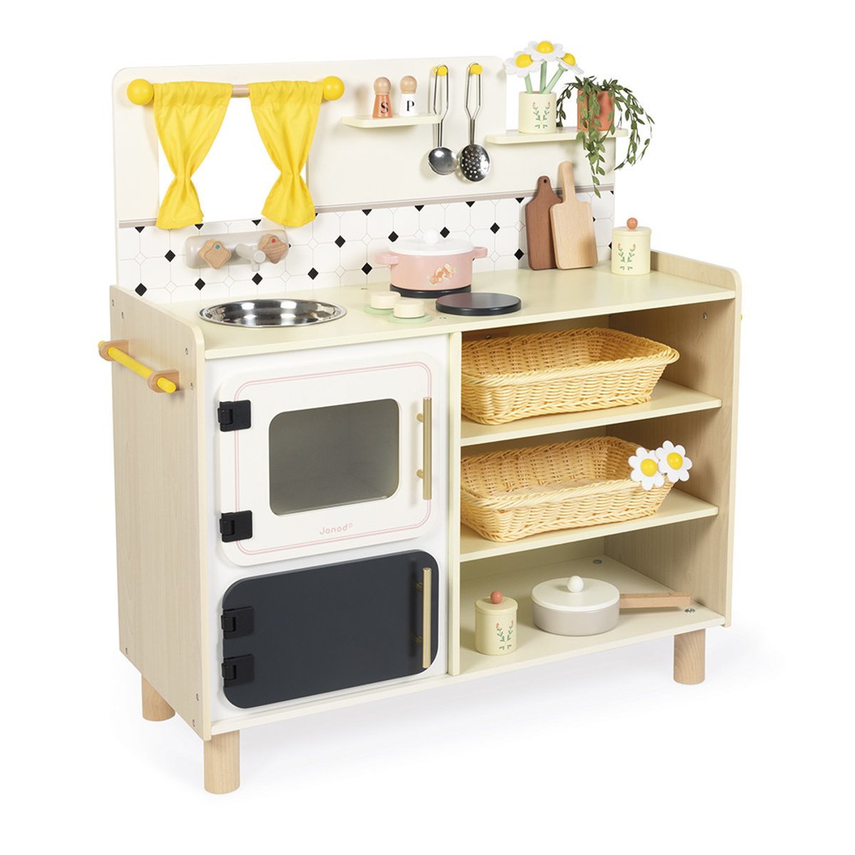 Grande Cuisine Enfant En Bois Mamie Soleil multicolore, JANOD