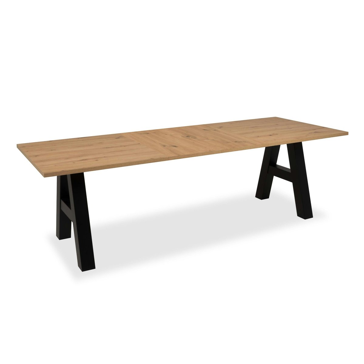 Table extensible effet bois pieds tréteaux 157-234 cm ALVA noir, PIER IMPORT
