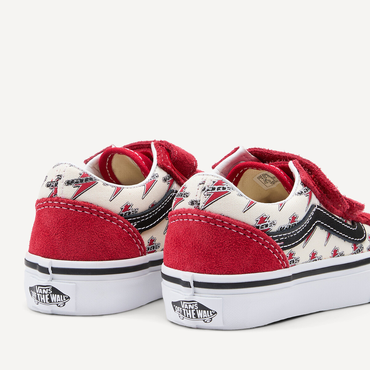 Baskets basses à scratch, TD OLD SKOOL V rouge/noir/blanc, VANS