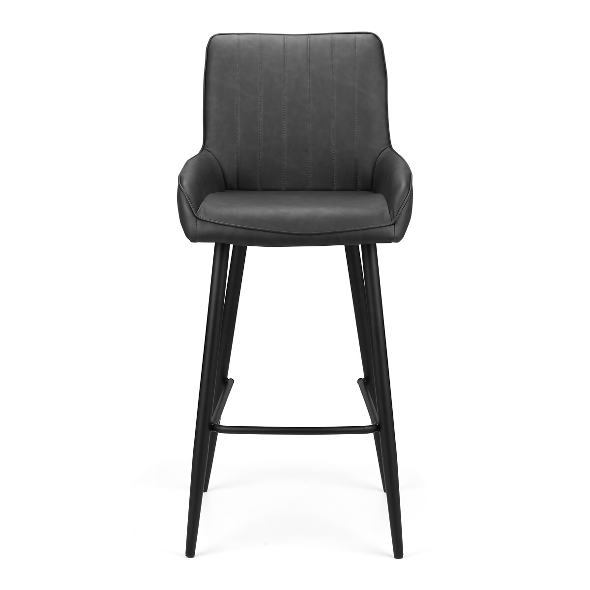 Marylebone Leather Bar Stool black, SO'HOME