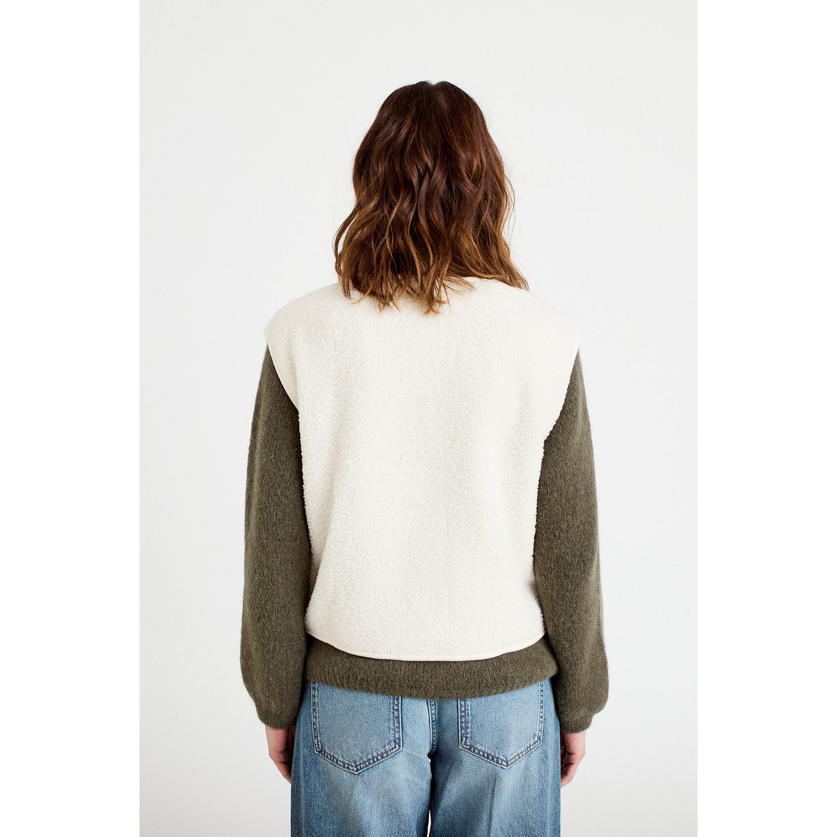 Gilet  sans manches effet polaire ecru, CACHE CACHE