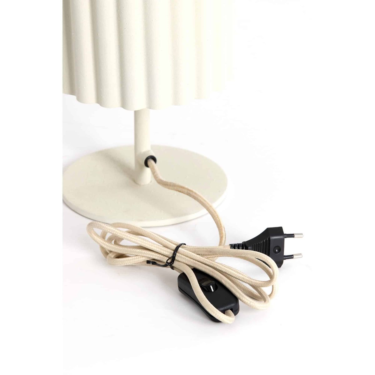 Lampe À Poser Métal ARDALES blanc, LIGHT & LIVING 