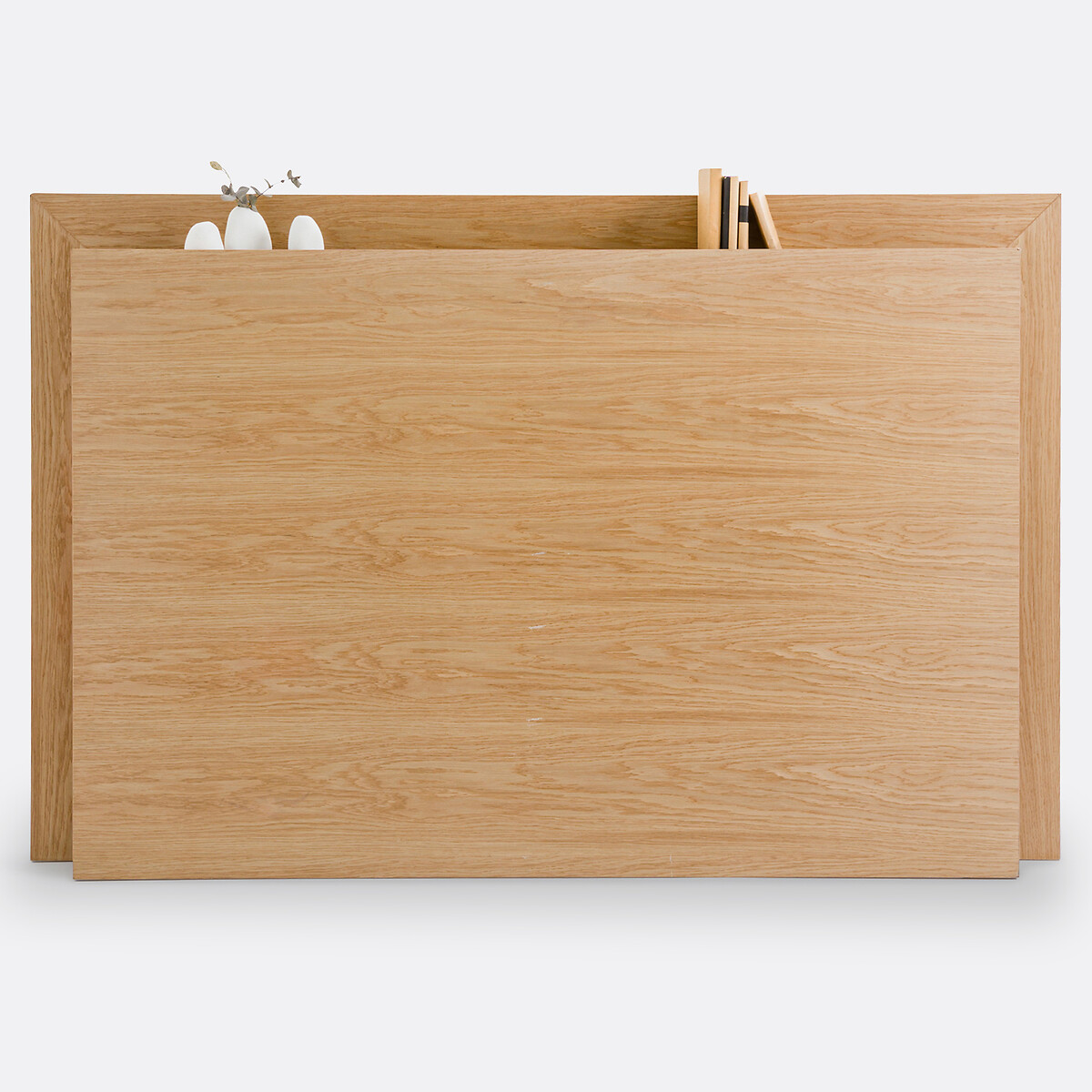Tête de lit multi-rangements, plaqué chêne, ESSENA bois clair, LA REDOUTE INTERIEURS