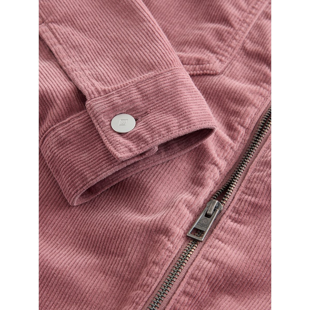 Veste-chemise zippée en velours côtelé rose, NEXT