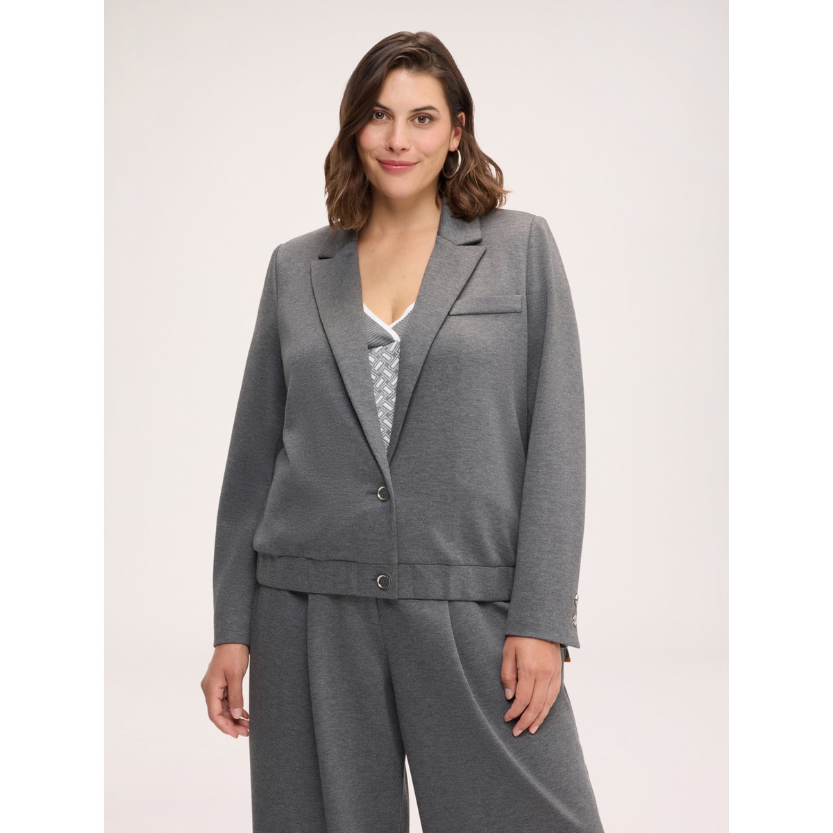Blazer court gris, FIORELLA RUBINO