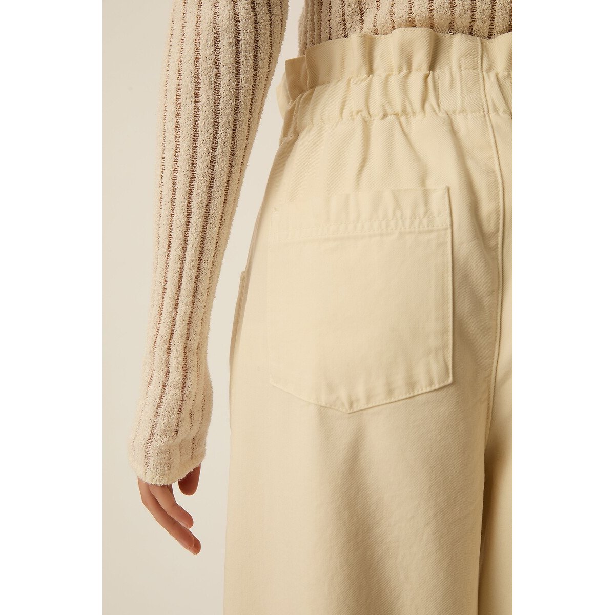 Pantalon large à pinces, LOULOU 2 crème, DES PETITS HAUTS