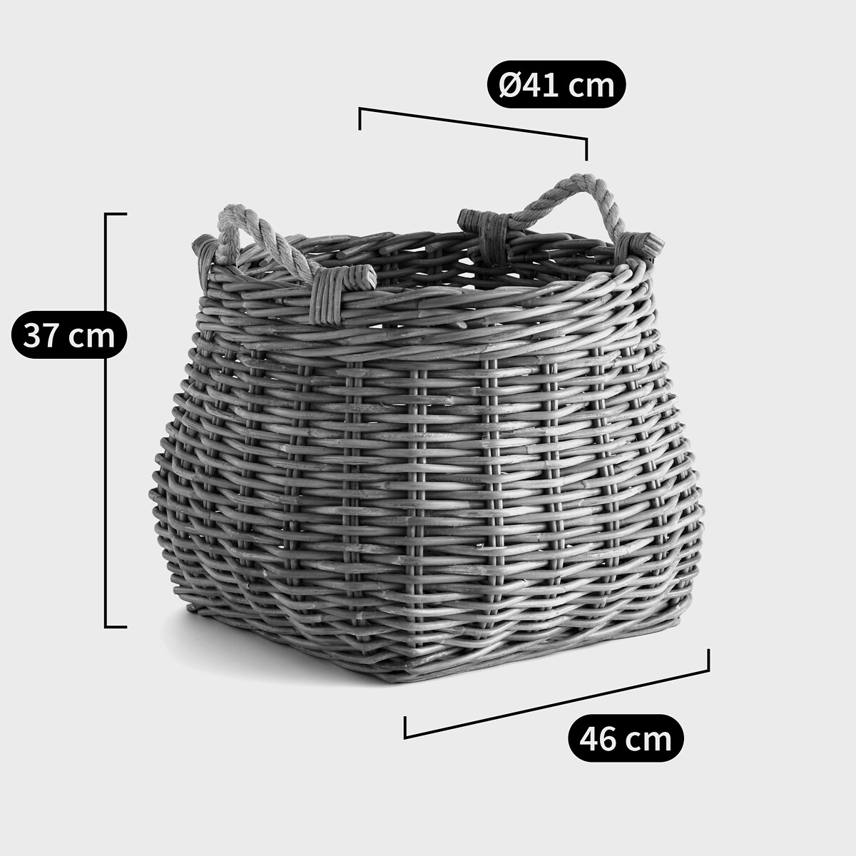 Panier de rangement, Armaure rotin naturel, LA REDOUTE INTERIEURS