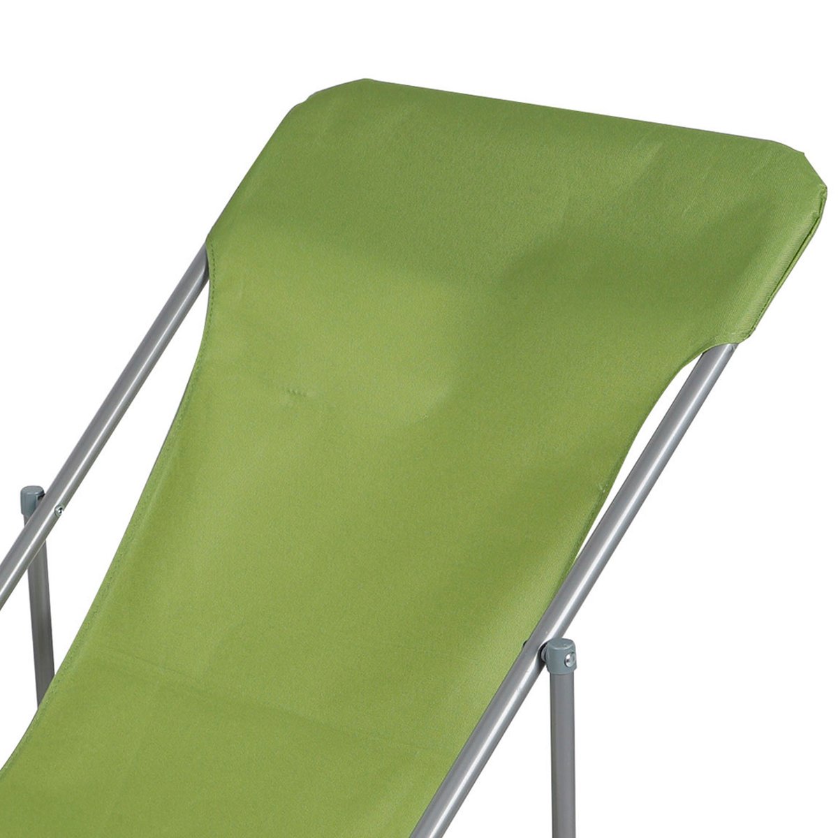 Chaise longue pliante chilienne métal vert 85x56x90cm vert, WADIGA