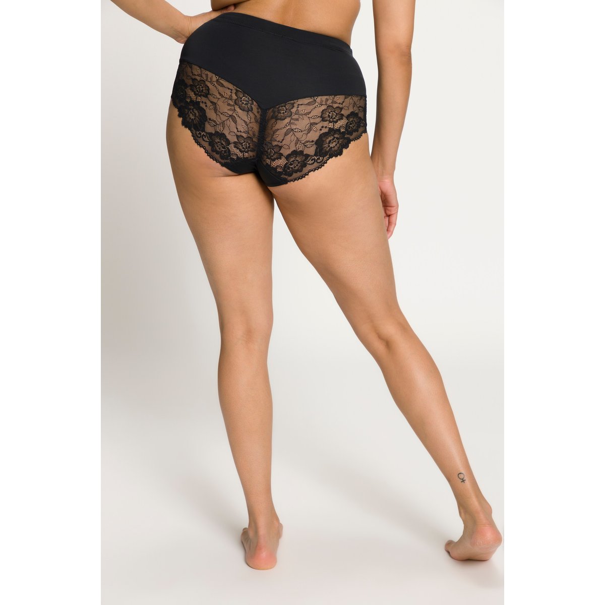 Culotte gainante avec dentelle transparente noir, ULLA POPKEN