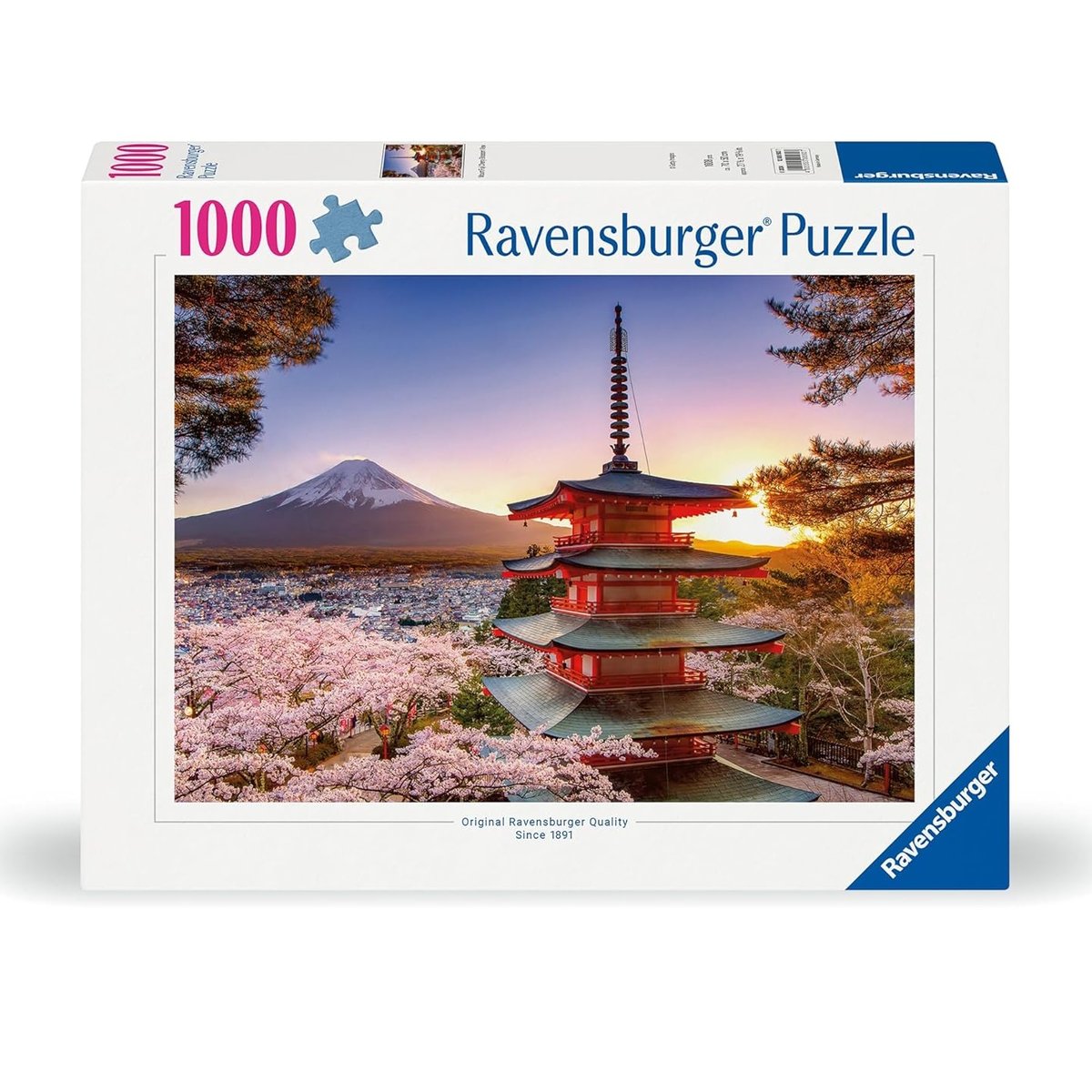 Puzzle Cerisiers en fleurs du Mont Fuji 1000 pcs blanc, RAVENSBURGER