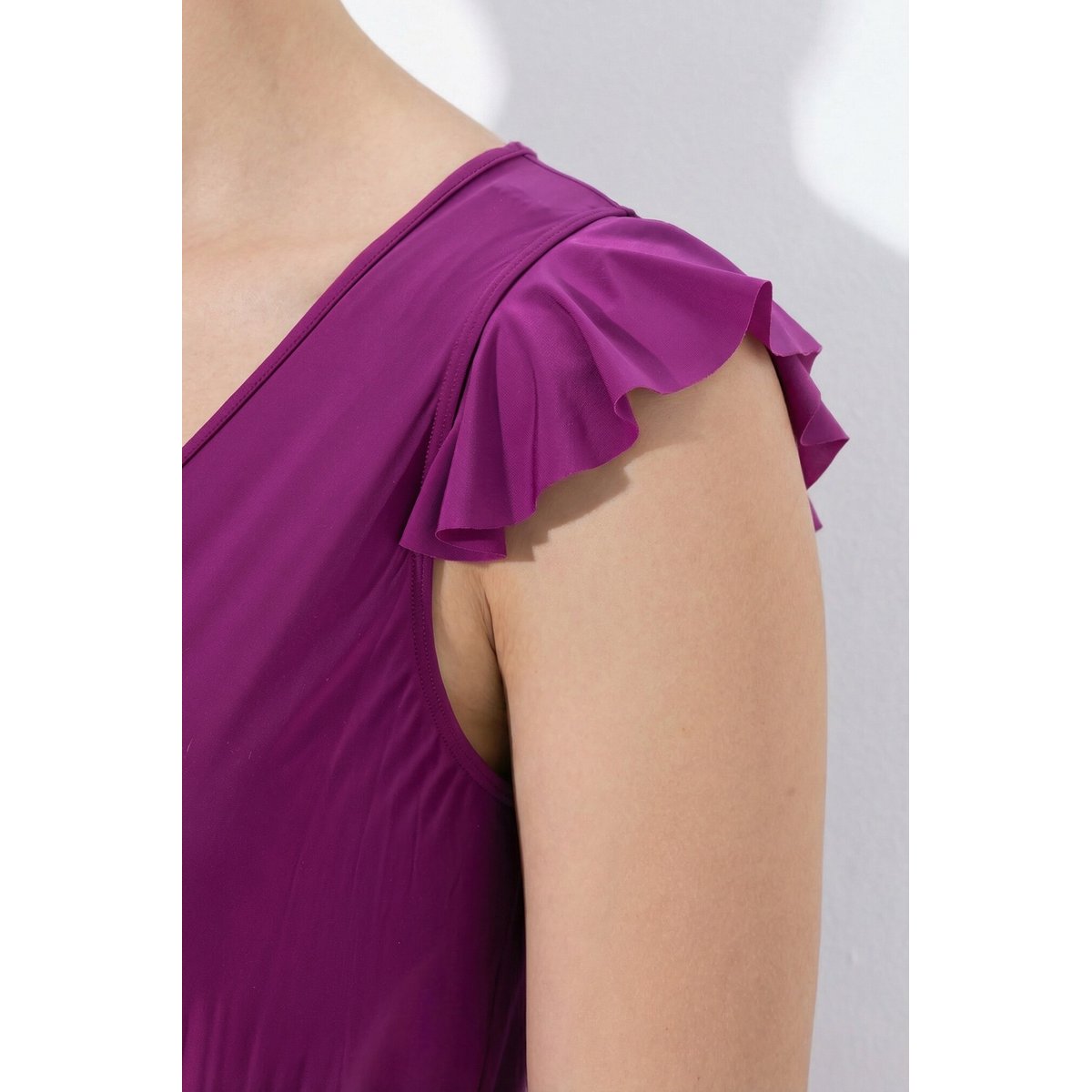 Robe de bain avec short. Bonnets souples rose vif baies, ULLA POPKEN