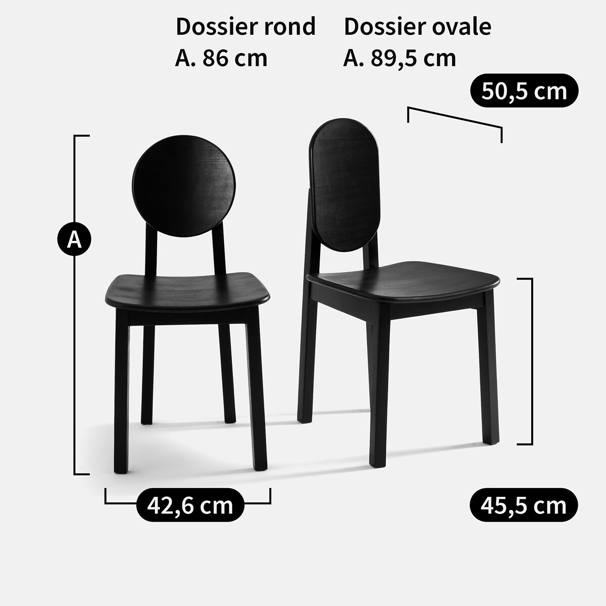 Set of 2 Tribal Ash Chairs black, LA REDOUTE INTERIEURS