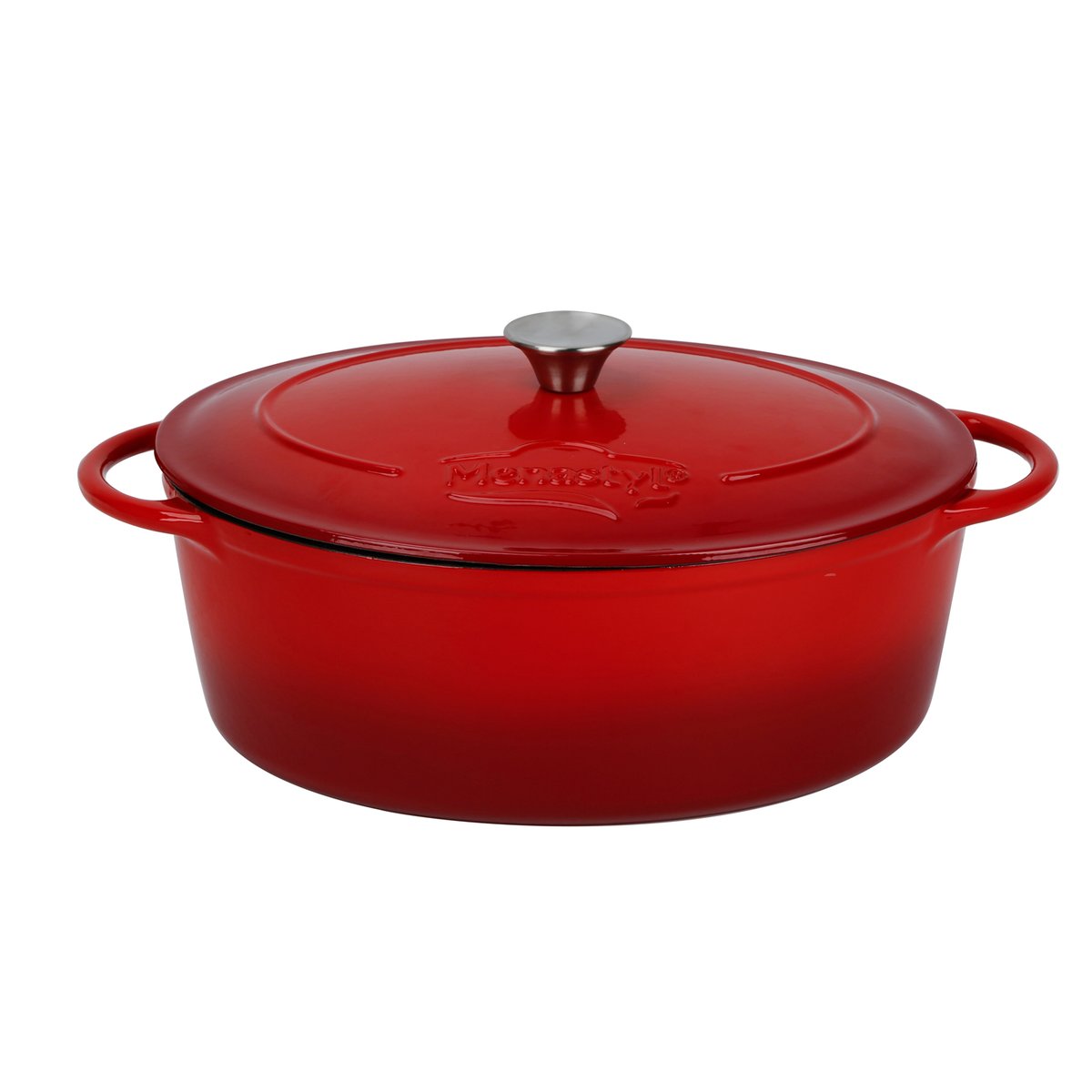 Cocotte ovale 9L en fonte émaillée, COLETTE rouge, MENASTYL