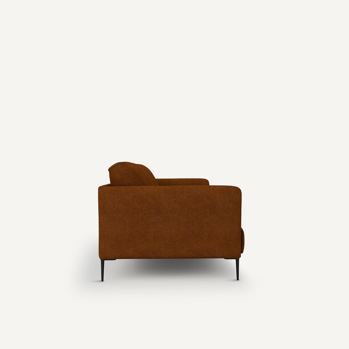 Canapé droit, 3 ou 4 places, en tissu natté chiné OSCAR auburn, AM.PM X EMMANUEL GALLINA