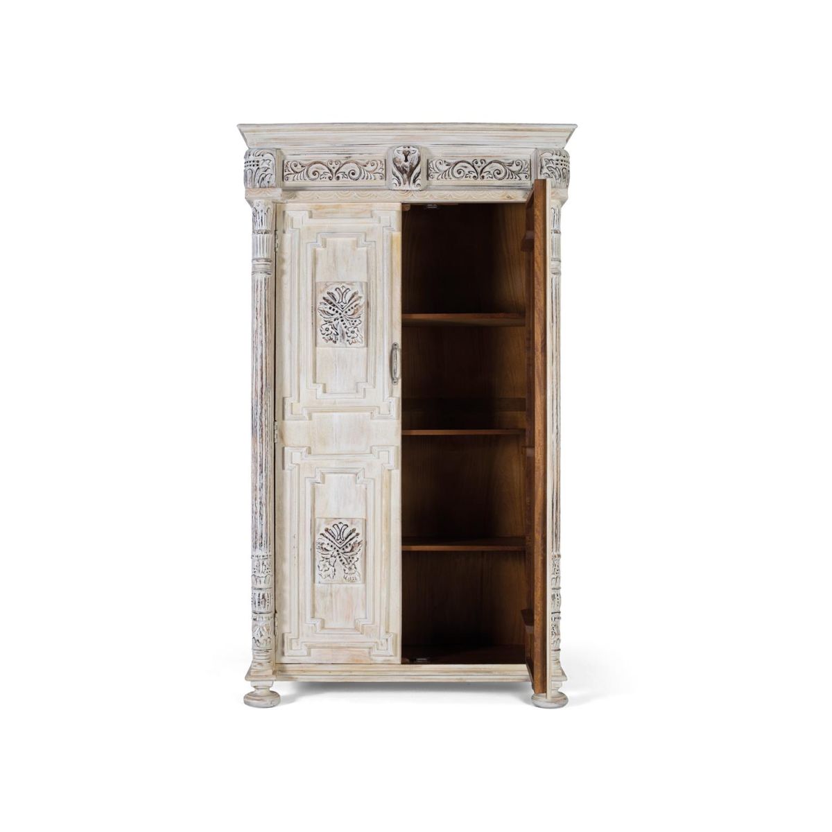 Armoire 2 portes Bois Beige - NORÉLIE beige, DECORATION D’AUTREFOIS