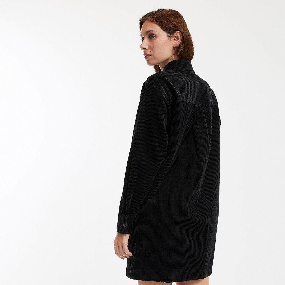 Robe courte velours côtelé, Signature ALBANE noir, LA REDOUTE COLLECTIONS