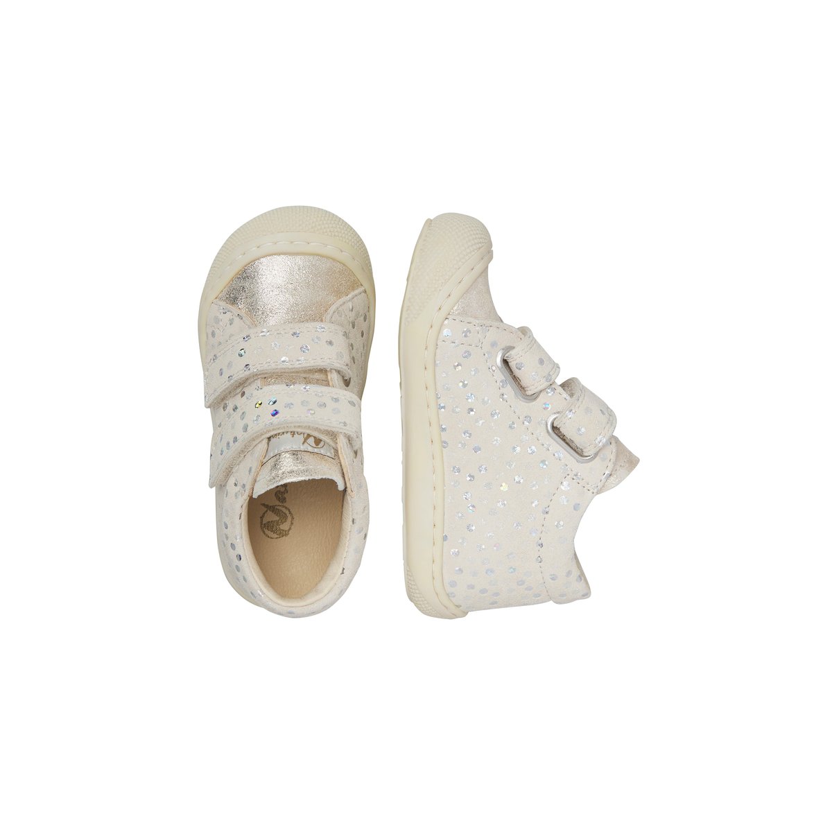 Chaussures premiers pas en suède COCOON VL platine-, NATURINO