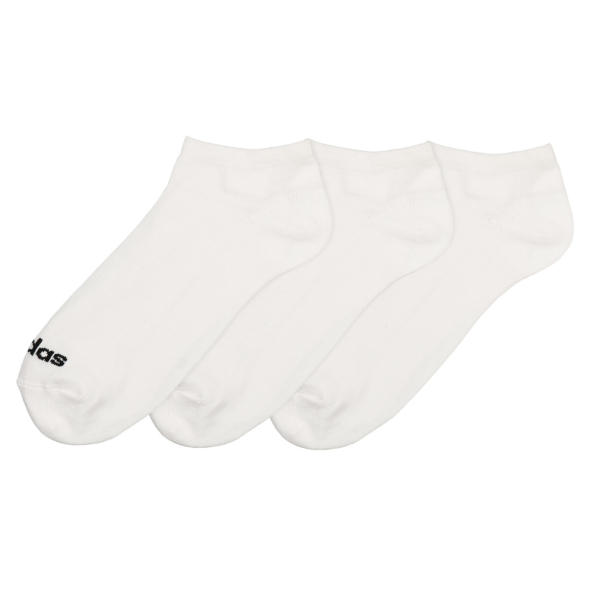 Lote de 3 pares de calcetines cortos blanco + blanco + blanco, adidas Performance