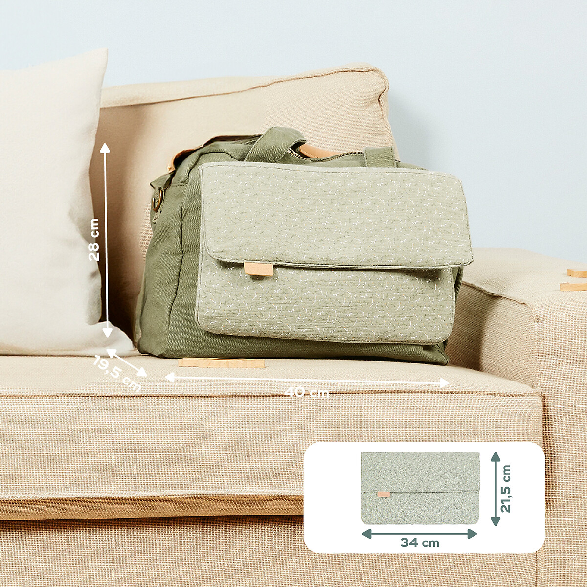 Saco muda-fraldas Day to Day bag verde, BABYMOOV