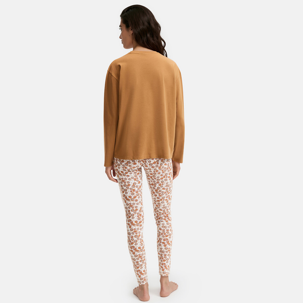 Pyjama en coton imprimé floral imprimé, LA REDOUTE COLLECTIONS