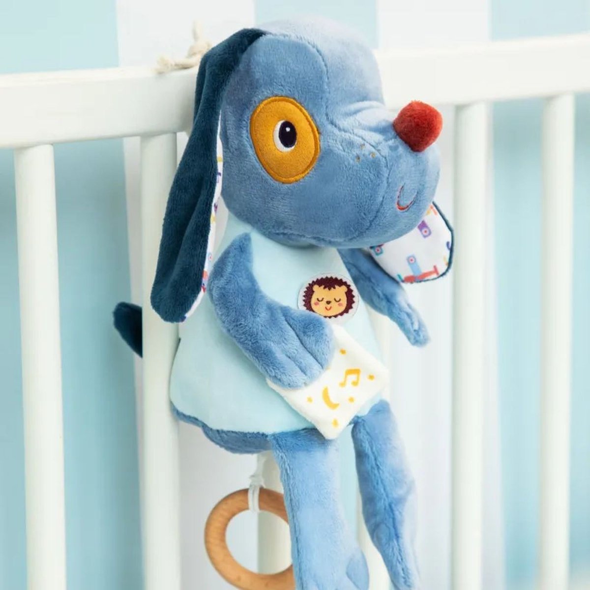 Peluche musicale phosphorescente Jules couleur unique, LILLIPUTIENS