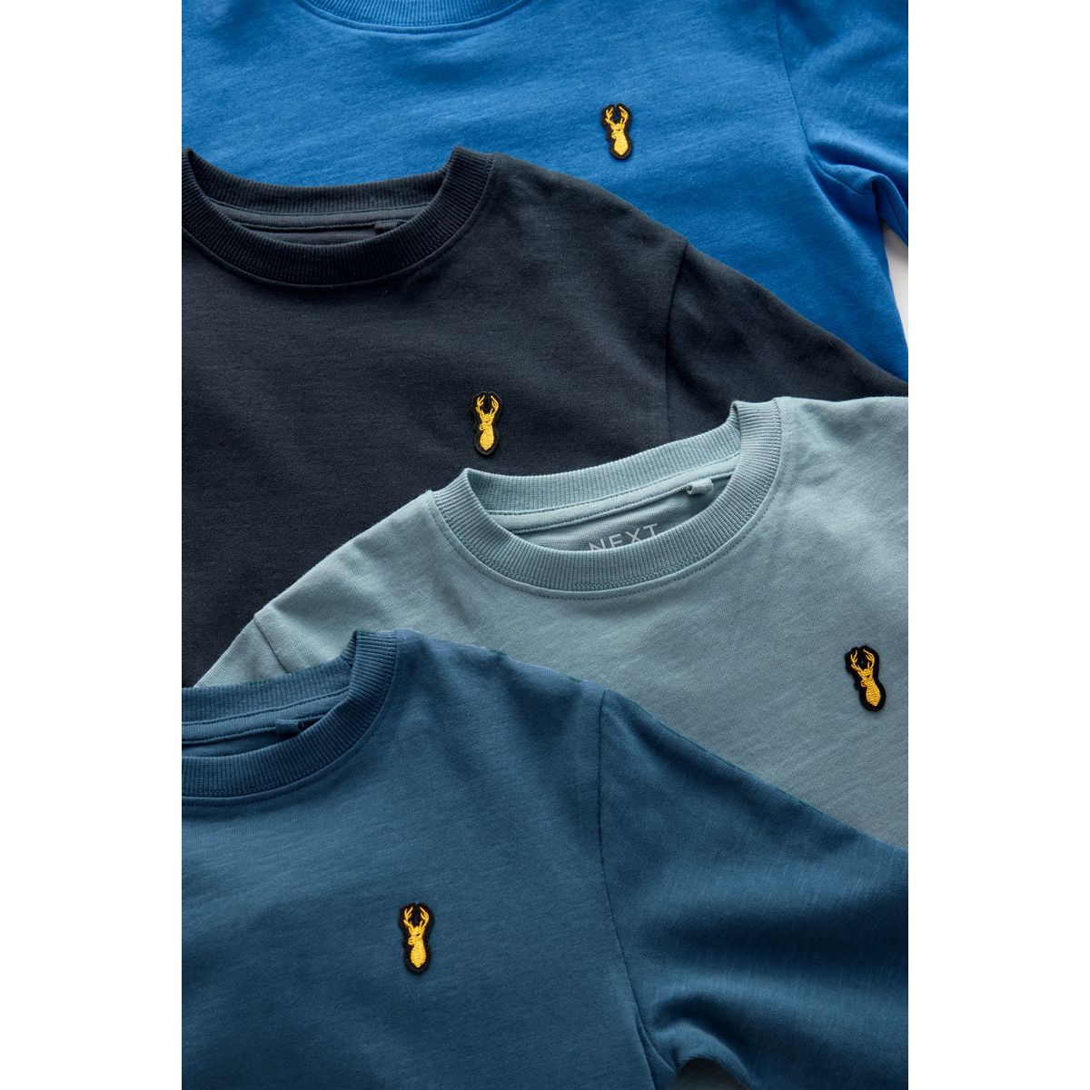 T-shirt à manches longues, lot de 4 bleu, NEXT