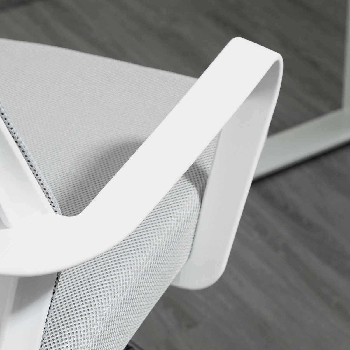 Chaise de bureau pour poste de travail debout gris et blanc, HOMCOM