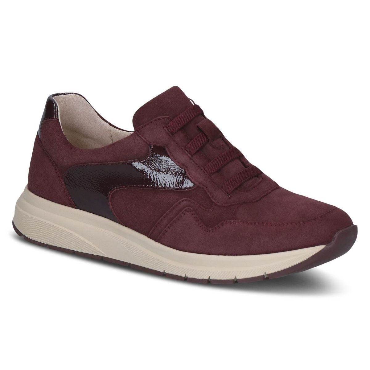 Basket en cuir violet violet raisin, CAPRICE