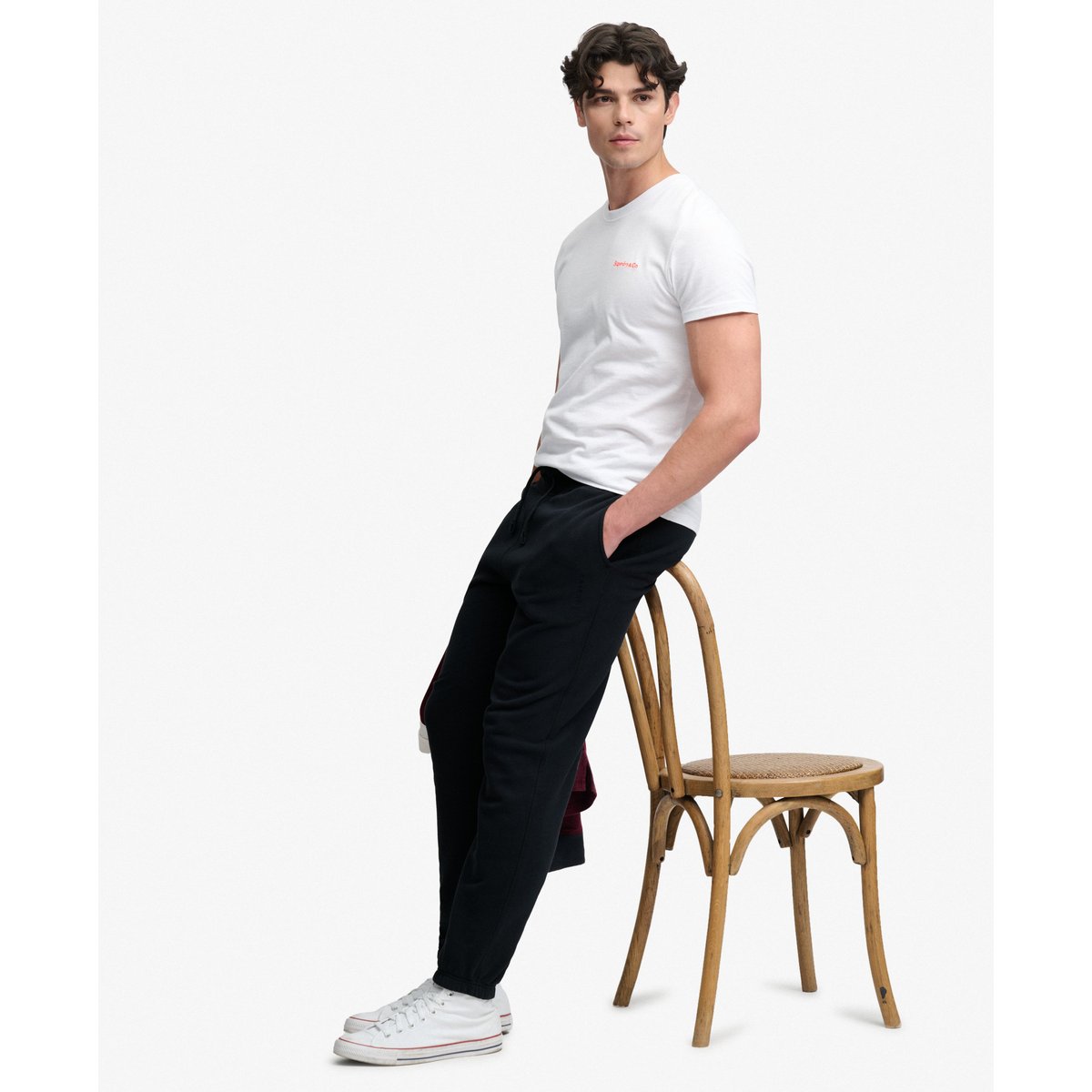 Pantalon de jogging Logo coupe ajustée bleu marine foncé, SUPERDRY