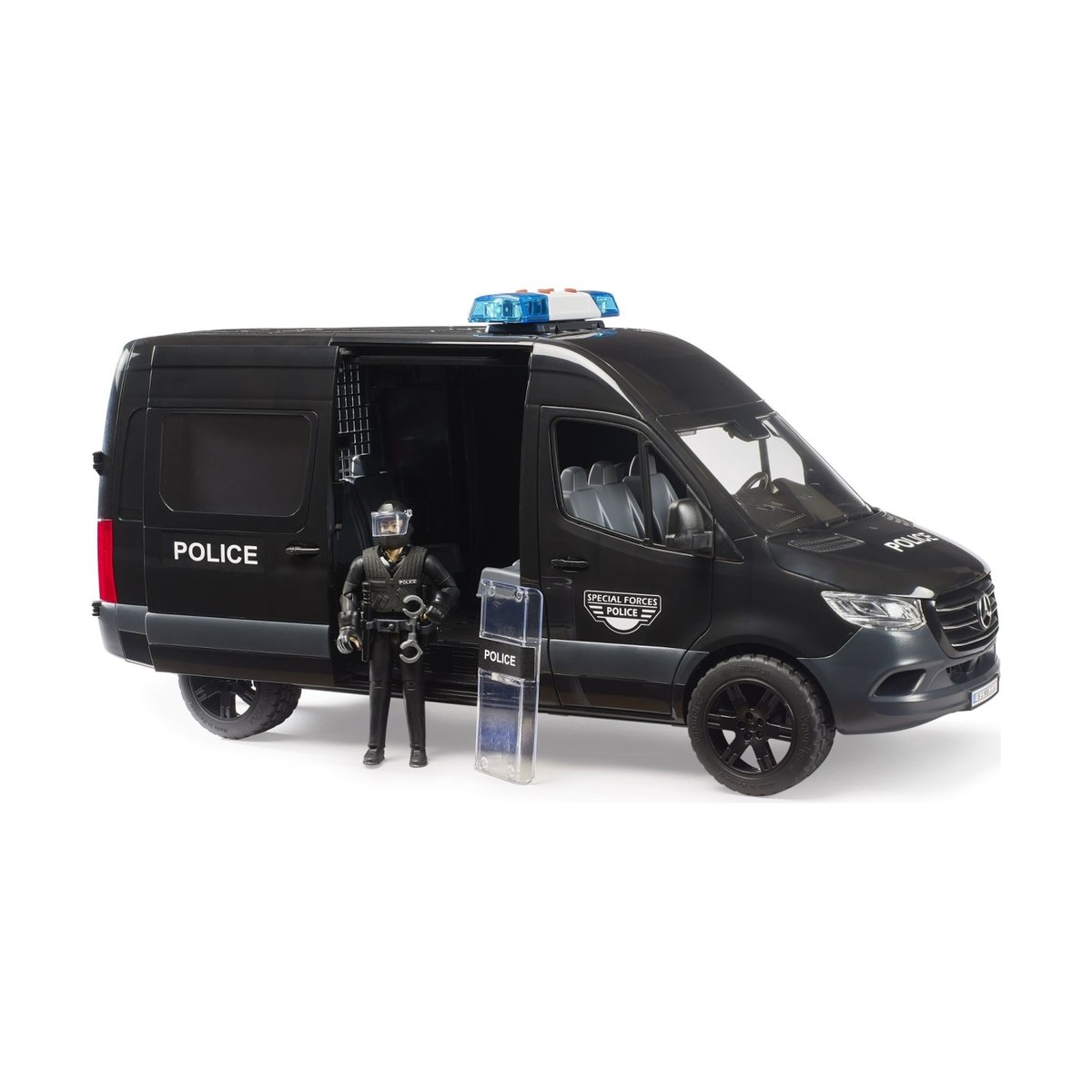 MB Sprinter Police Special Forces noir, BRUDER